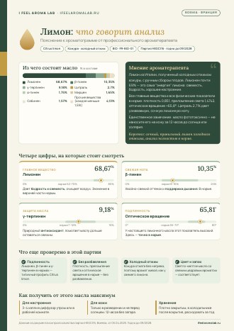 Пояснение к хроматограмме от ароматерапевта