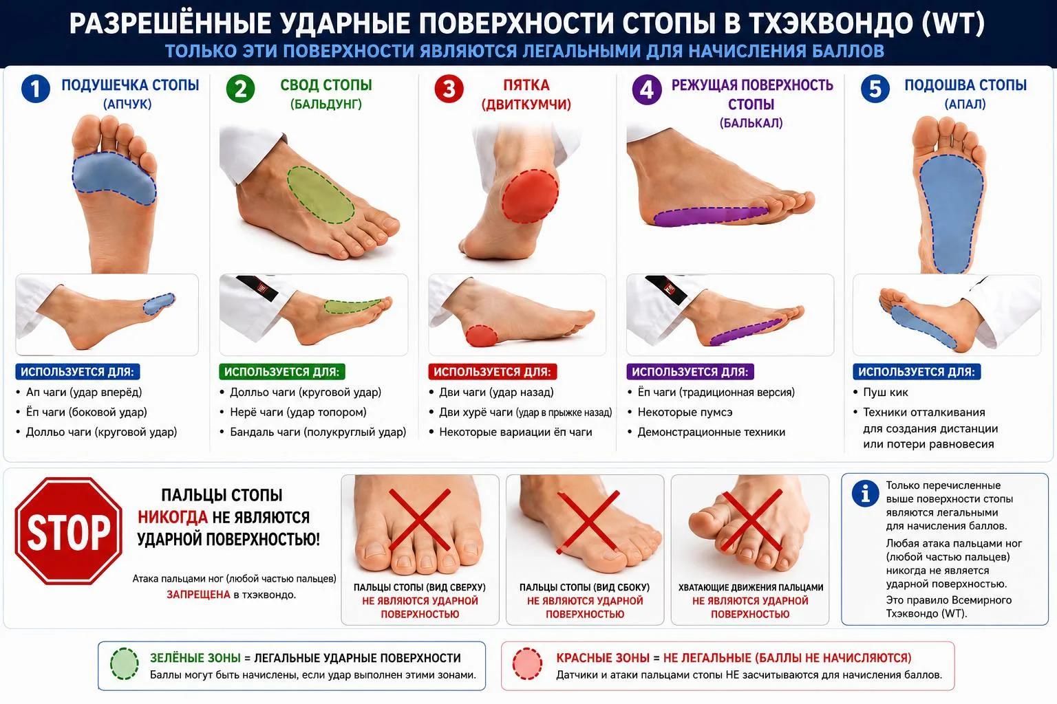 Разрешенные поверхности для ударов электроники Waychamp, Daedo, KPNP в тхэквондо 2.jpg