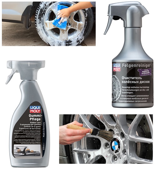 Средства Liqui Moly для очистки дисков и шин автомобиля