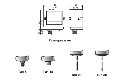 Размеры реле Johnson Controls P77AAW-9350