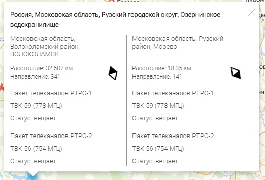 куда, в какую сторону, направить антенну для приема 20 каналов бесплатного цифрового телевидения, как собственно узнать куда повернуть цифровую антенну, где находится передатчик цифрового ТВ, и о карте приема цифрового - местонахождении, и зоне покрытия цифрового сигнала в России.