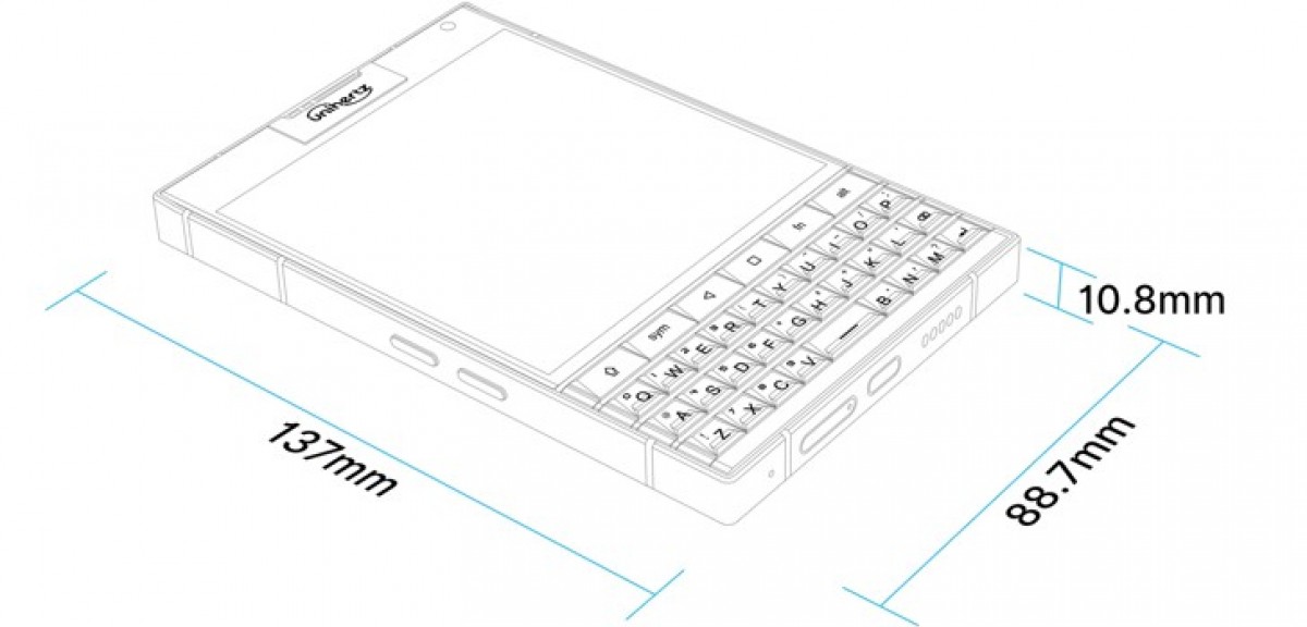 Размеры Unihertz Titan 2