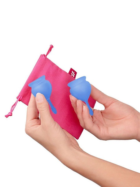 Набор менструальных чаш Satisfyer Feel Good с фирменным мешочком для хранения