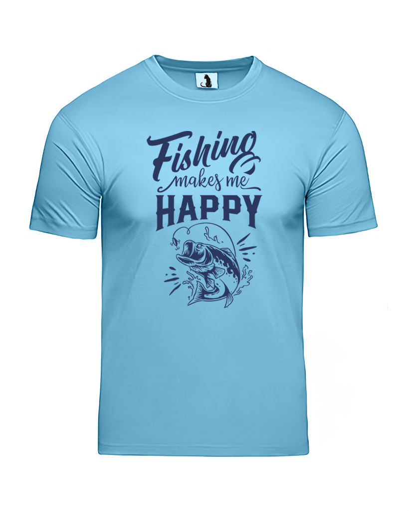 Футболка Fishing makes me happy Футболка Fishing makes me happy