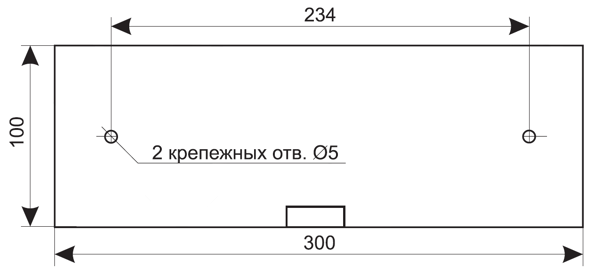 Установочные размеры для светового табло выход 12В/24В -IP55 ЛЮКС-12 / ЛЮКС-24