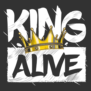 Принт с короной King Alive