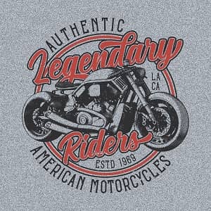 Принт с мотоциклом Legendary riders