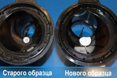 Отличия крышек-воронок для соковыжималки Omega MMV-702 Крышка нового и старого образца для соковыжималки Omega MMV-702