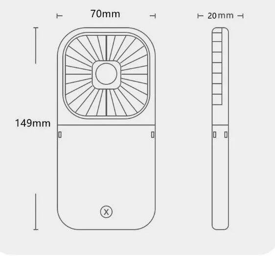 Портативный складной вентилятор Xiaomi F20