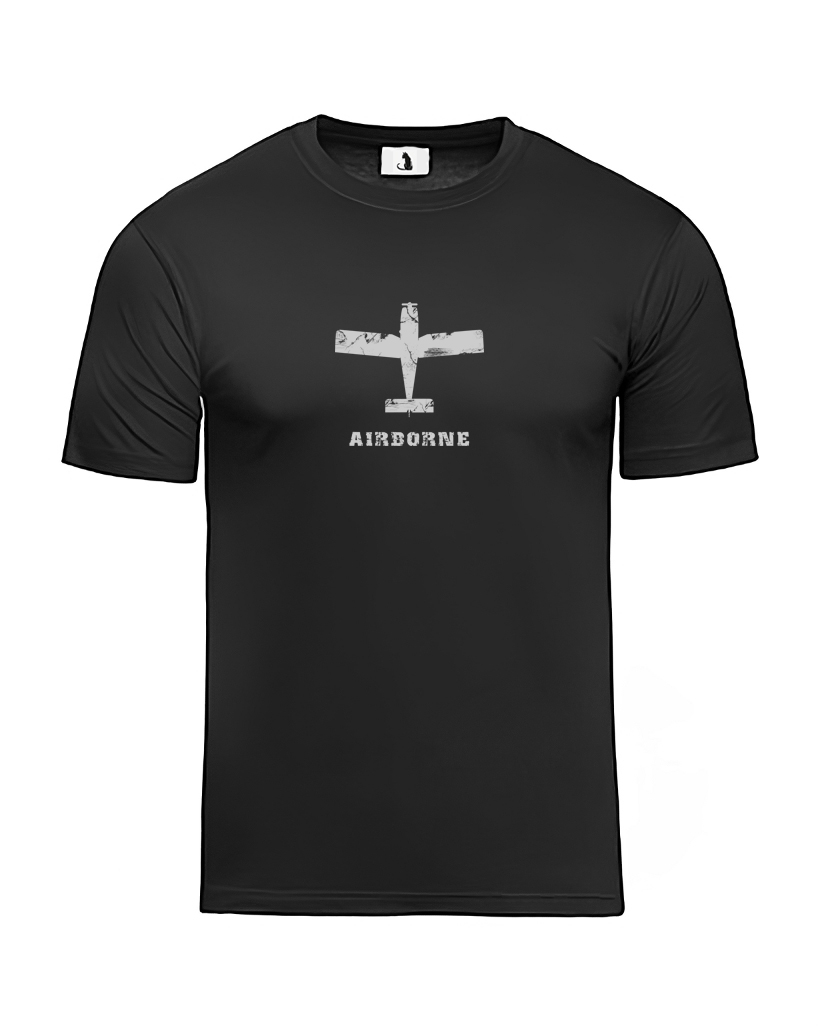 Образец футболки с самолетом Airborn unisex классического прямого кроя Футболка с самолетом Airborn unisex классического прямого кроя
