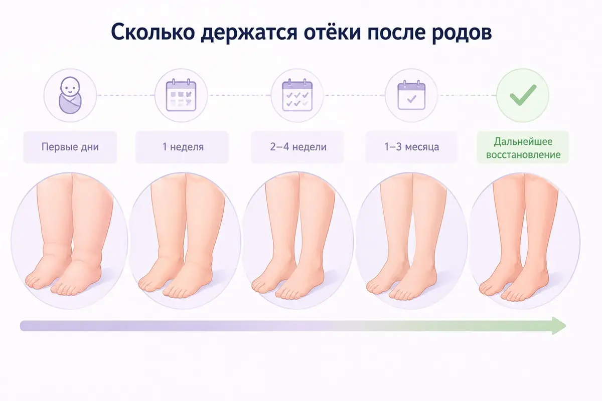 отеки после родов когда проходят