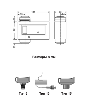  Размеры реле давления Johnson Controls P28DP-9640
