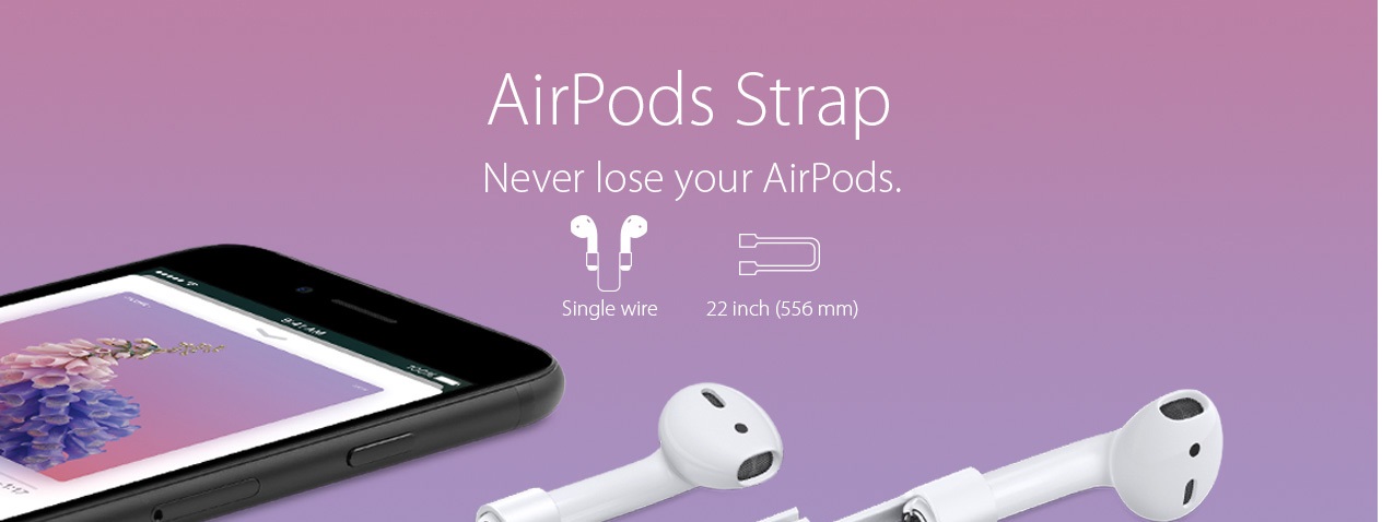 Spigen&trade; AirPod Strap - резиновый ремешок для наушников Apple AirPods SGP-000EM20861.