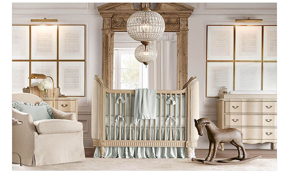 Роскошная классическая детская в ретро-стиле Restoration Hardware