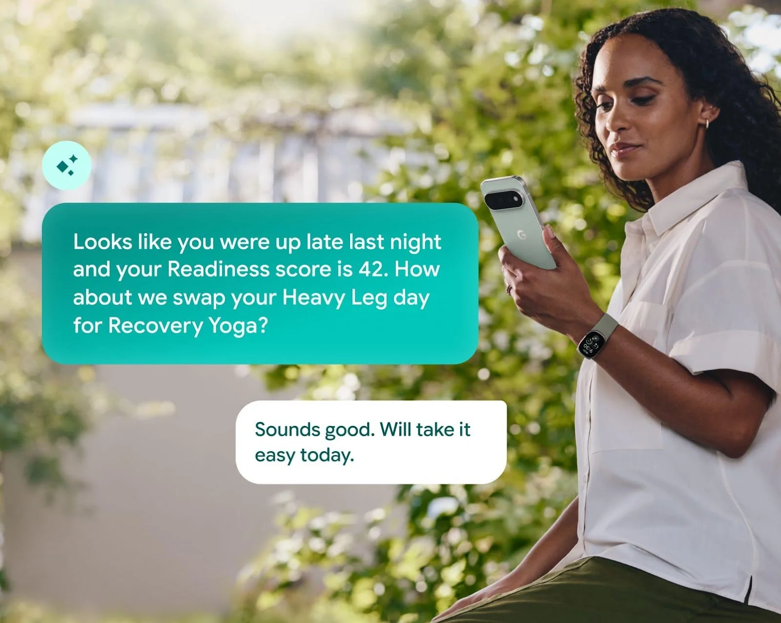 Google Health Coach в Fitbit Edge
