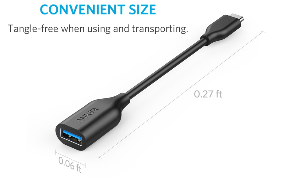 Anker PowerLine USB-C to USB-A 3.1 Gen 1 Female