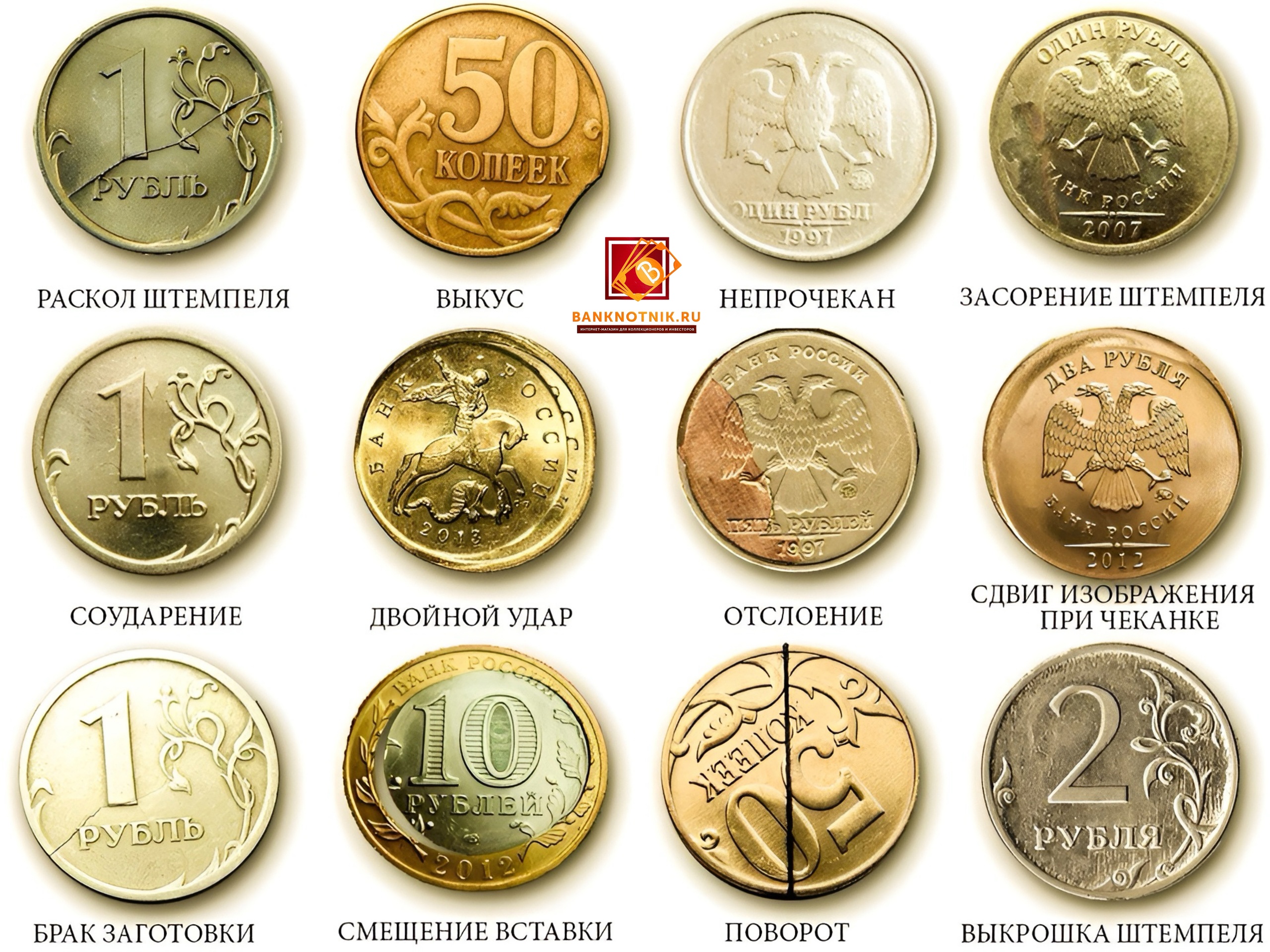 браки на монетах