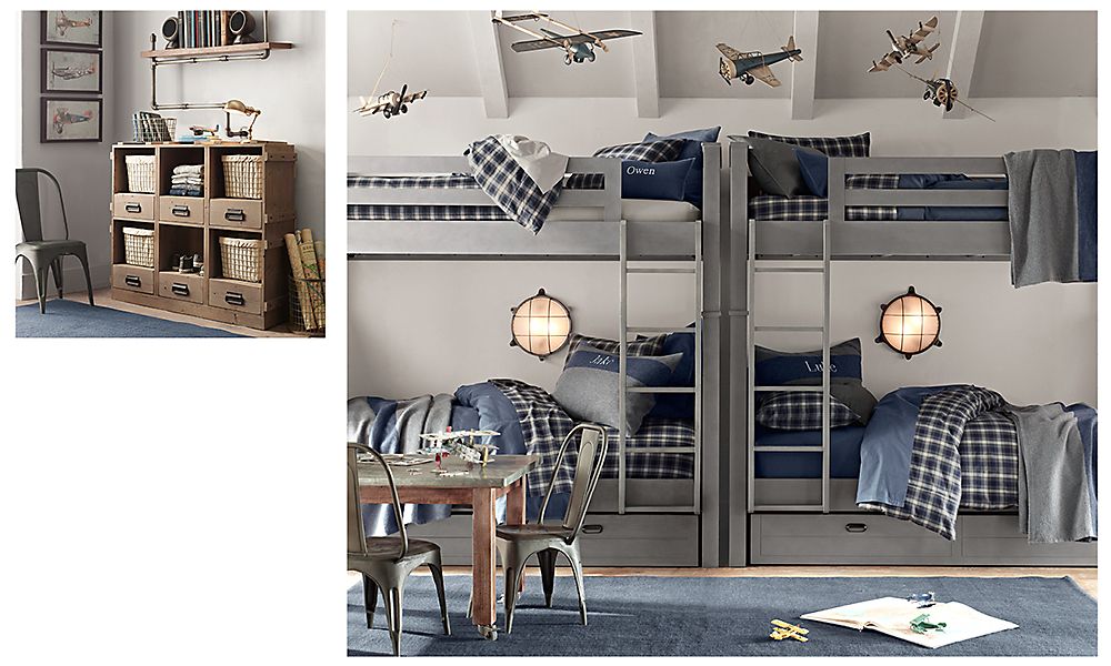 Детская в винтажном военно-морском стиле Restoration Hardware