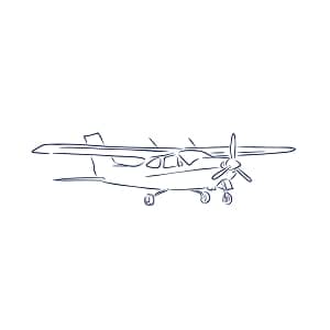 Принт с самолетом Cessna