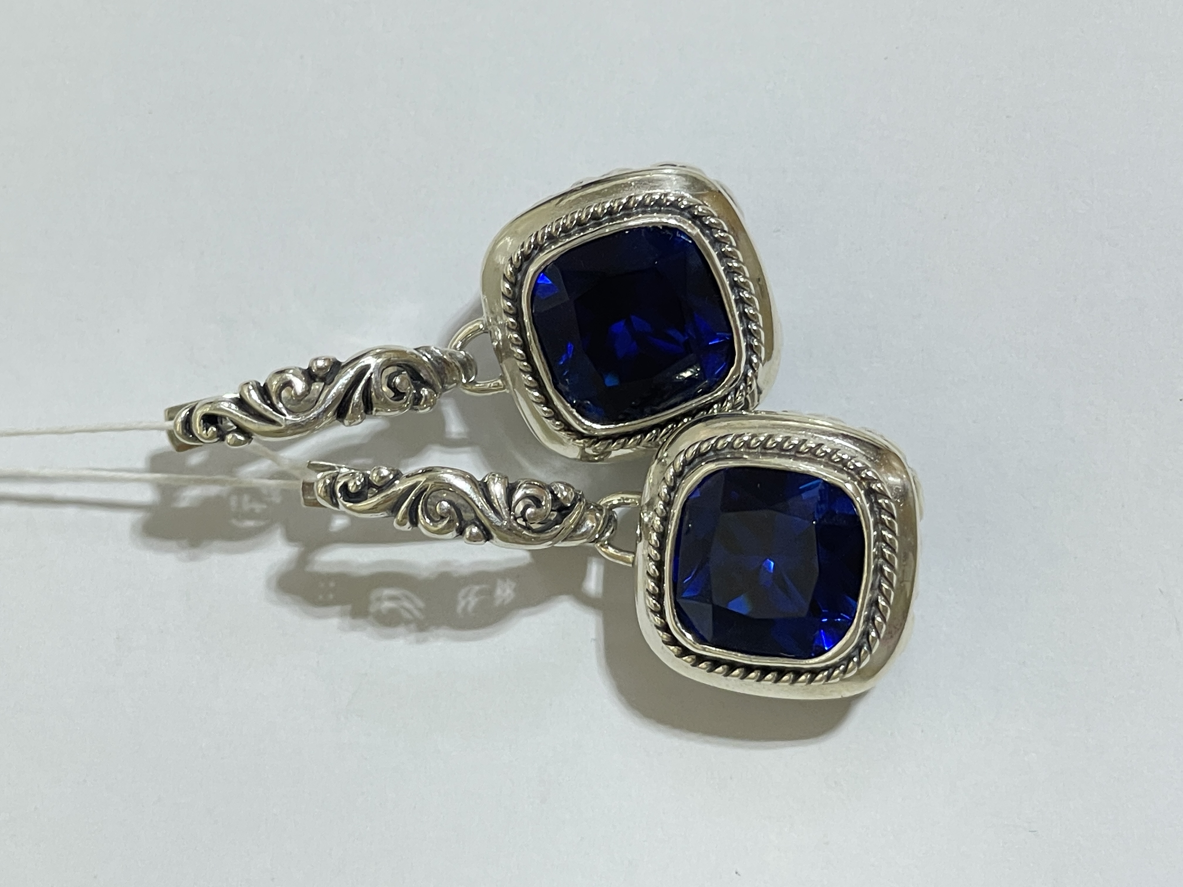 Серьги Сапфир кварц