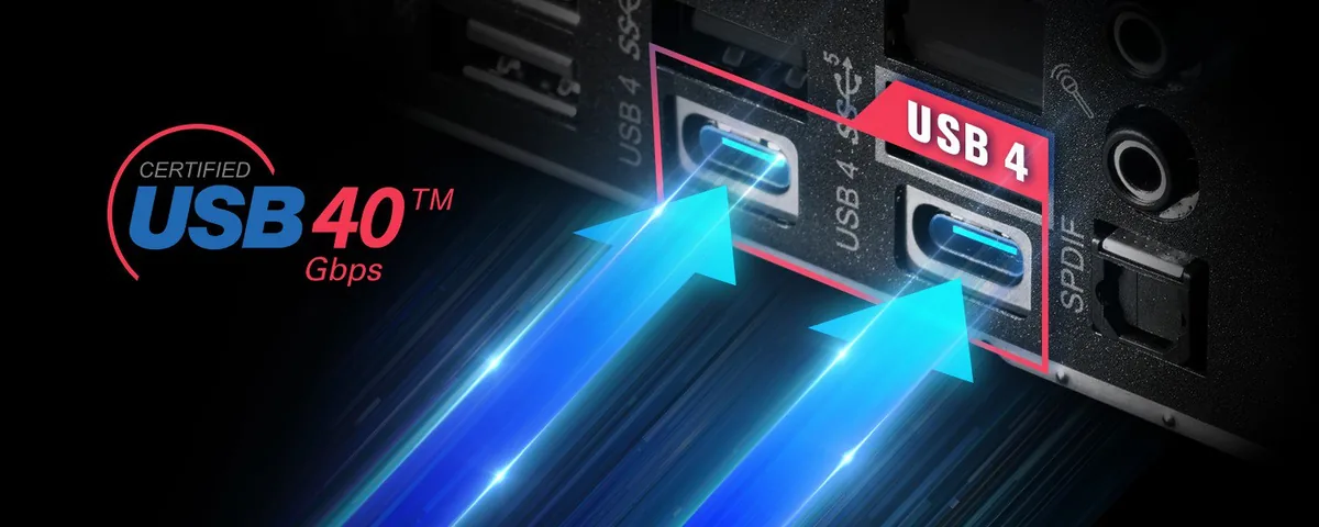 USB4 40 Гбит/с на плате ASRock X870E Taichi Lite