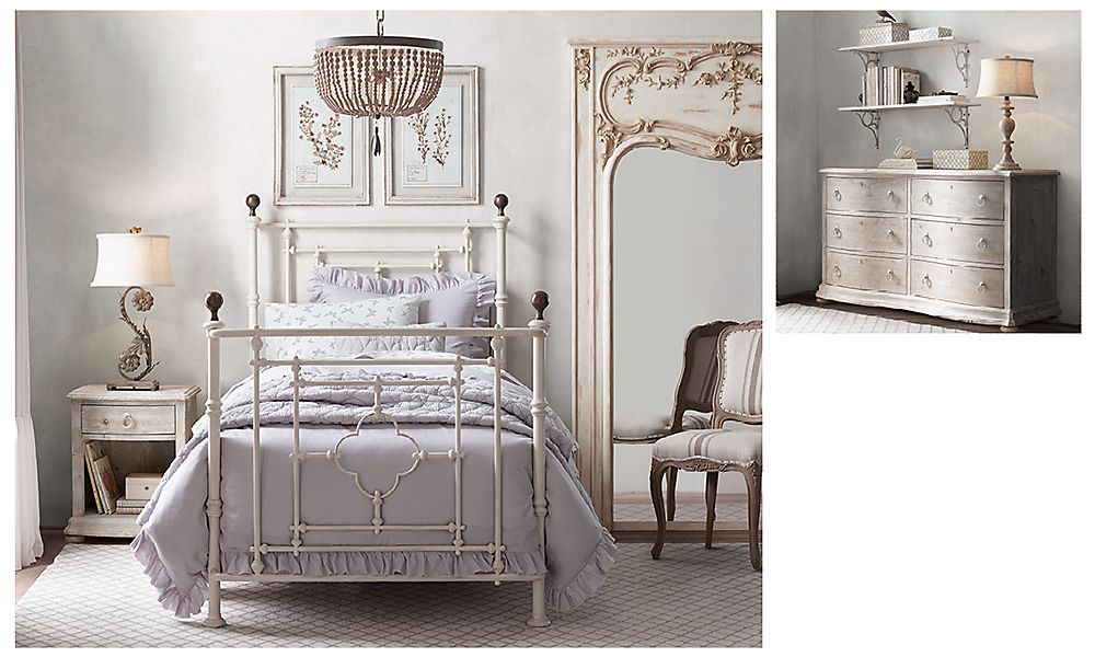 Красивая комната для девочки в винтажном стиле Restoration Hardware