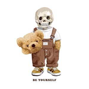 Принт с Тедди Be Yourself