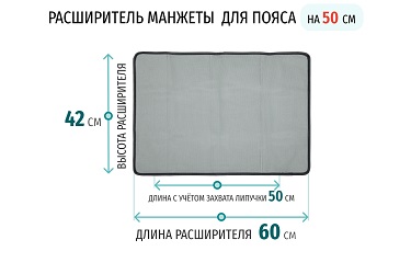 Размеры расширителя манжет Размеры расширителя манжет