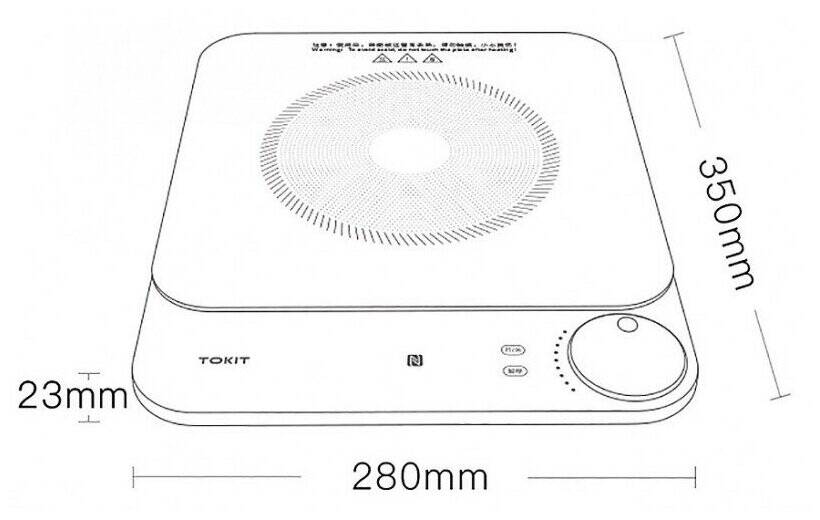 Индукционная плита Tokit Cooker Grapefruit (TCL030-3C)