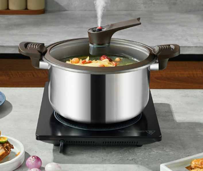 Кастрюля-скороварка Xiaomi Crystal Kitchen Titanium Micro-Pressure Cooking Pot 28cm (JC-WYG01)