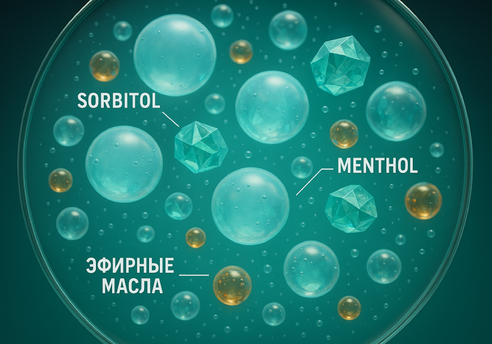 Состав фиолетовой зубной пасты-корректора Cosmolex для осветления улыбки