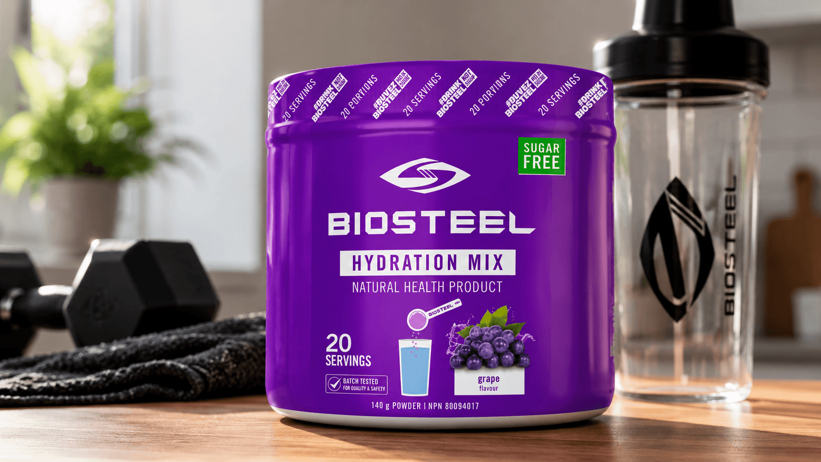 Изотоник Biosteel Hydration Mix Виноградный на столе