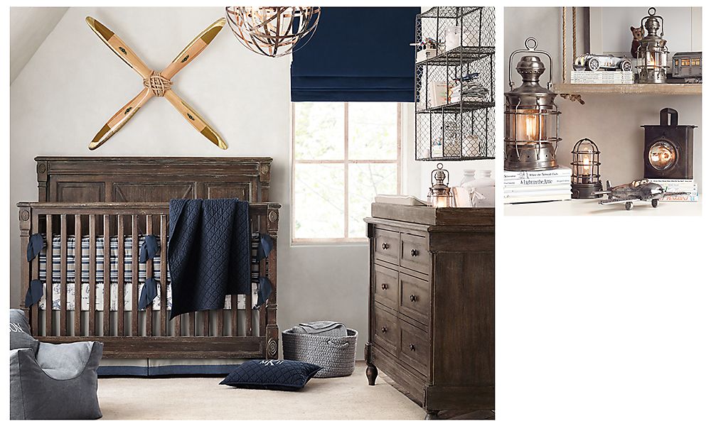 Комната для малыша в винтажном стиле Restoration Hardware
