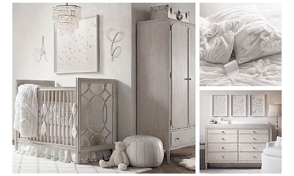 Элегантная комната для малышки Restoration Hardware