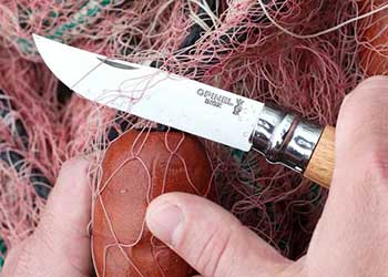 Нож Opinel Stainless steel №8, нержавеющая сталь, бук, с кожаным темляком
