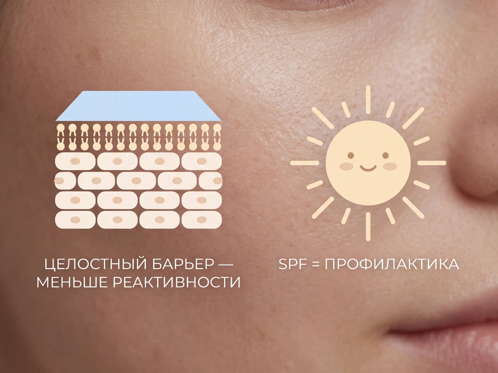 Целостный барьер кожи и SPF