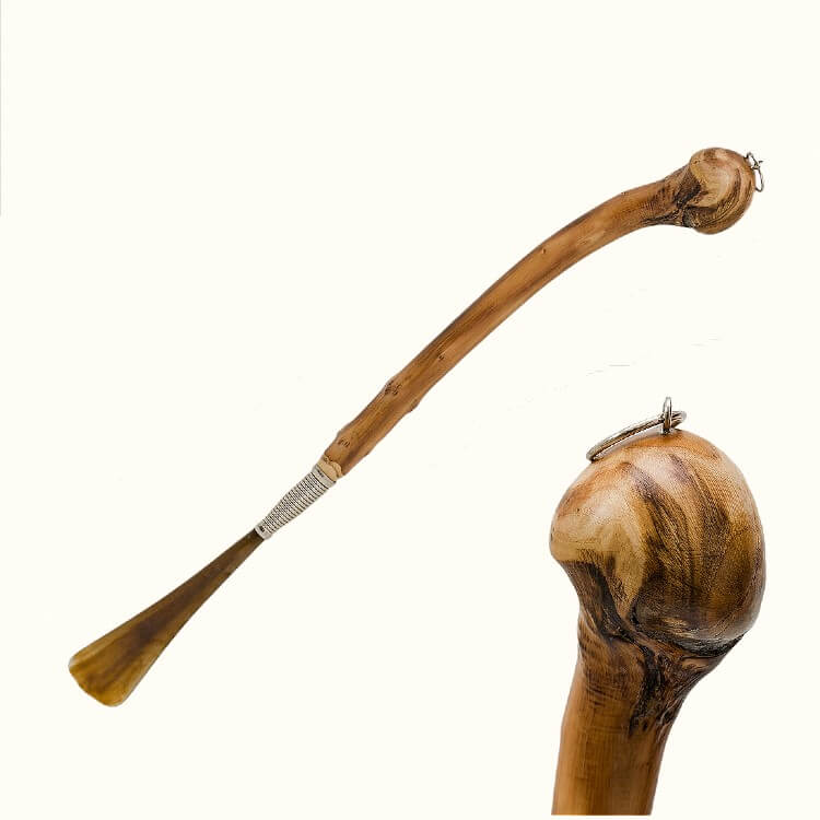 Ложка для обуви Pasotti CS CR- Chestnut Wood ложка из каштана.jpg
