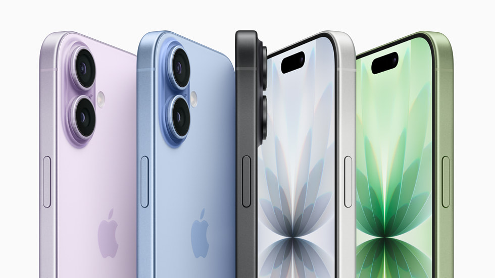 iPhone 17 &mdash; пять цветов: black, lavender, mist blue, sage, white