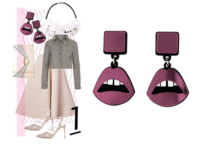 Серьги Lips Drop Pink от Jennifer Loiselle на сайте ellegirl Серьги Lips Drop Pink от Jennifer Loiselle на сайте ellegirl