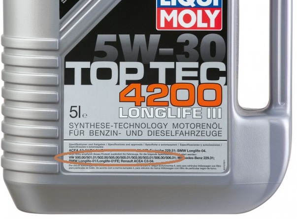 Допуски VW на Top Tec 4200 Top Tec 4200 какие допуска на моторном масле