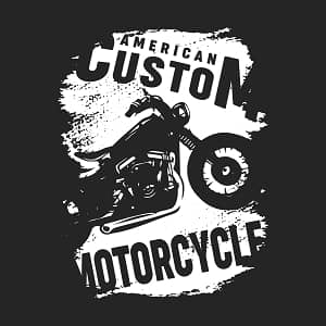 Принт American Custom motorcycle