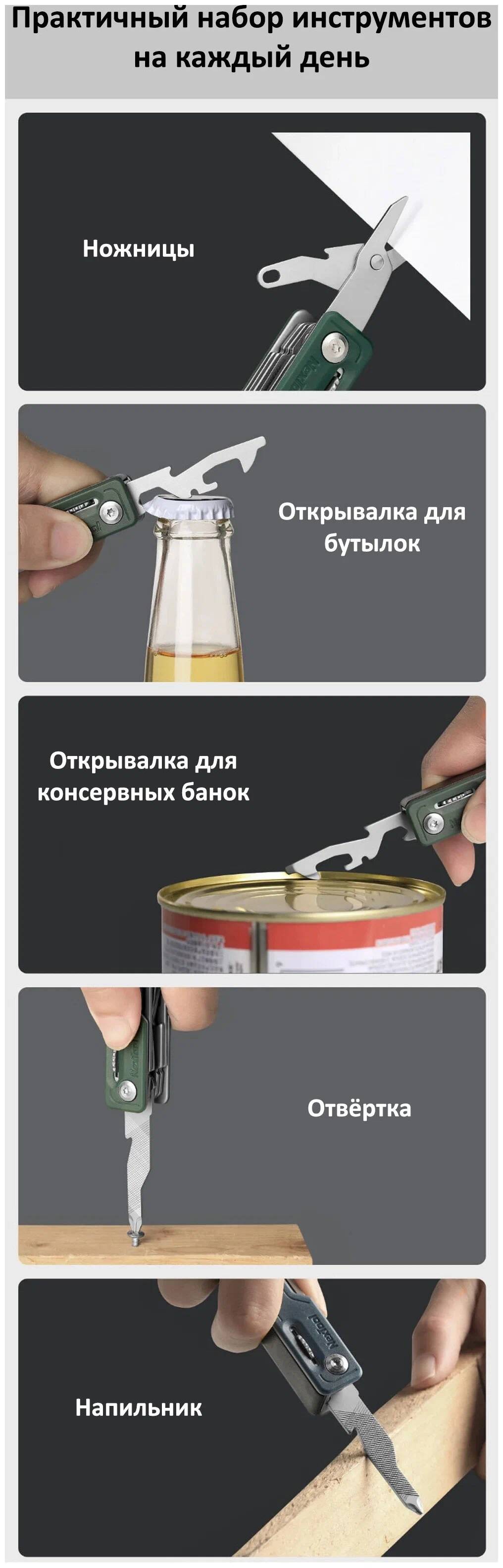 Мультитул NexTool Multifunctional Mini Knife (NE20096) (10 функций)