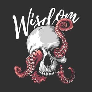 Принт с черепом Wisdom
