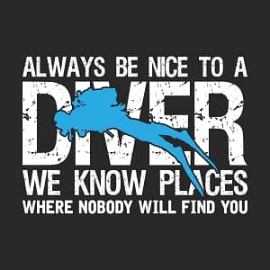 принт Be nice to a diver