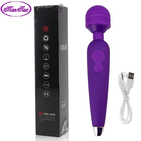 Вибратор клиторальный ManNuo, фиолетовый с коробкой, В1704_USB зарядка_450x450