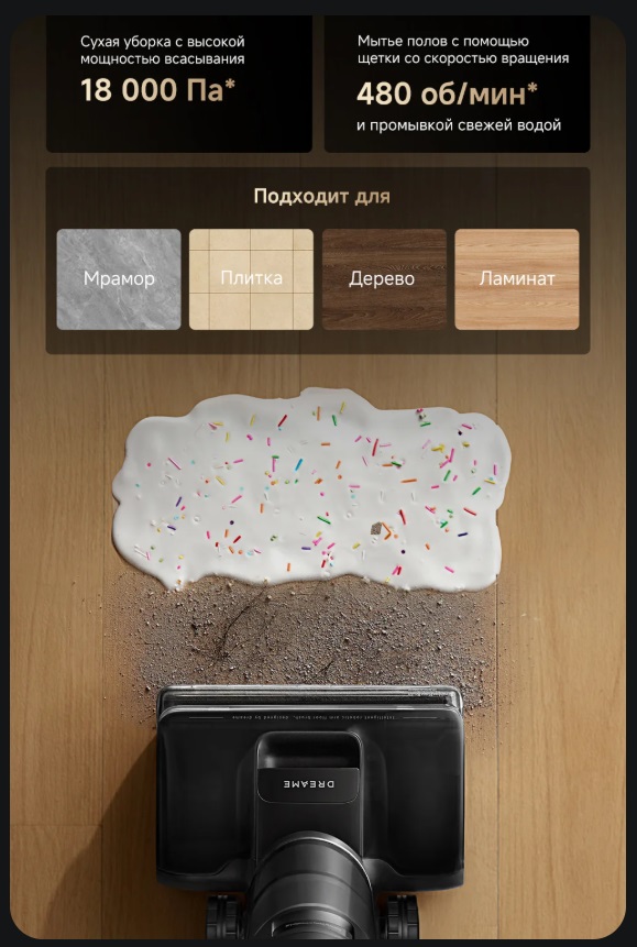 Моющий пылесос Dreame H12 Flex Reach