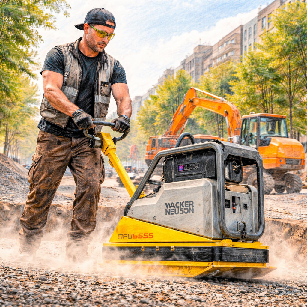Wacker Neuson немецкая виброплита для уплотнения грунта