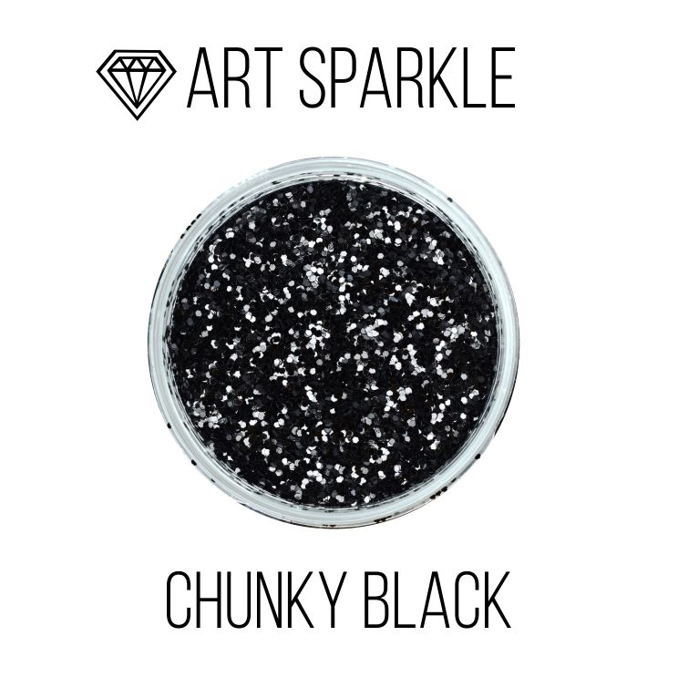 Крупный чёрный глиттер Art Sparkle Chunky Black