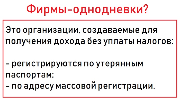 фирма однодневка это