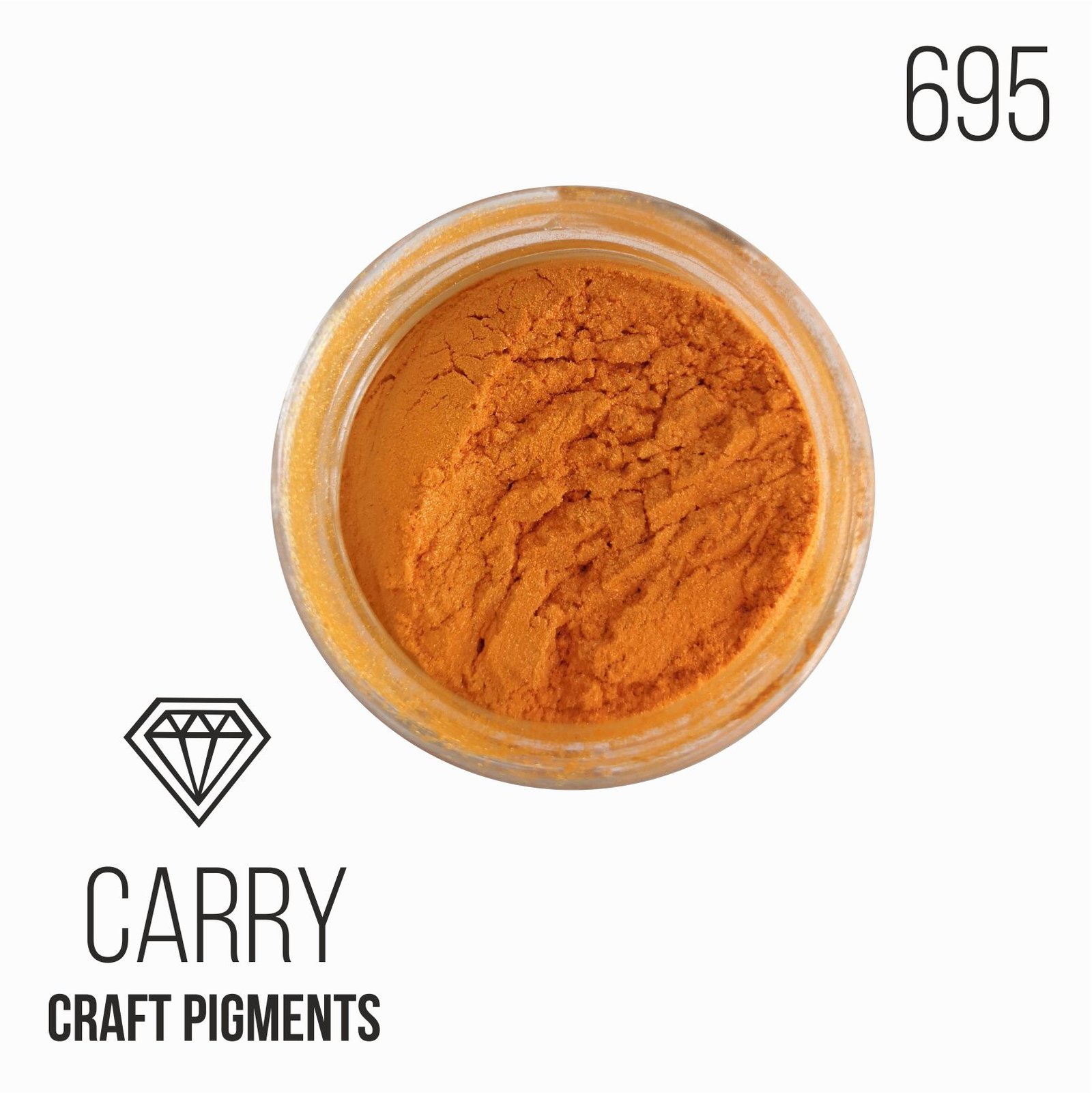 Сухой пигмент Carry 695 оранжевого цвета для смолы